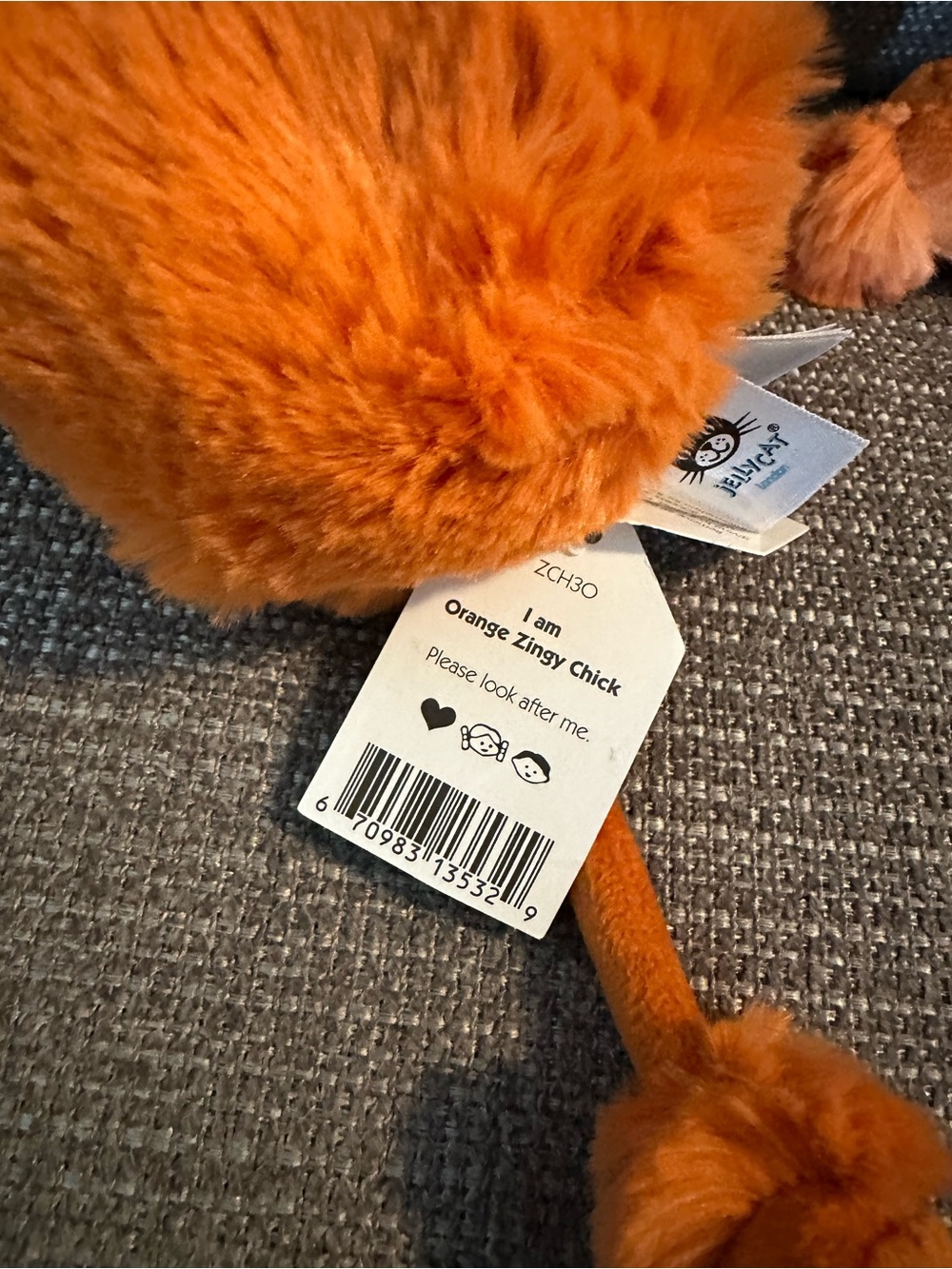 NWT Jellycat Orange Zingy Chick - Picture 2 of 3